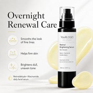 Esencia de Retinaldehído OEM, Ilumina el Tono Desigual de la Piel, Reduce la Opacidad, Antienvejecimiento, Hidratante, Reparador, Sérum Iluminador - Product Image 1