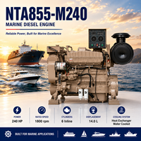 Moteur diesel marin SCDC Cums NTA855-M240 240HP 1800RPM turbocompressé 6 cylindres refroidi par eau pour bateaux de pêche et remorqueurs