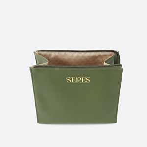 Elegante Neceser de Cuero Vegano para Baño, Organizador de Artículos de Aseo, Bolsa de Cosméticos de Cuero - Product Image 3