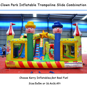 Structure gonflable combinée thème <span class=keywords><strong>cirque</strong></span> et carnaval, design clown, aire de jeux gonflable commerciale pour la location événementielle - Product Image 6
