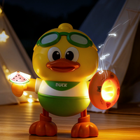 Mainan Robot Bebek Bercahaya Elektrik yang Bernyanyi, Berayun, dan Menari untuk Anak-anak