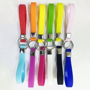 Promotion Souvenirs Wholesale <b>Custom</b> Print Text Silicone <b>Key</b> <b>Ring</b> - Product Image 1