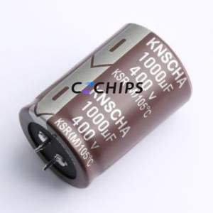 Condensador Electrolítico de Aluminio LSR400M108T502S1AA, Montaje a Presión, Componente de Orificio Pasante (THT), D35xL50mm 1000uF 20% 400V 10mm - Product Image 1