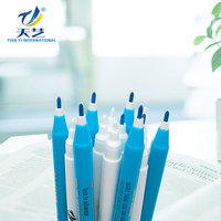 Marqueurs en tissu, stylos de marquage effaçables solubles dans l'eau de 6 couleurs, outil de mesure de couture de jauge 1 pièce