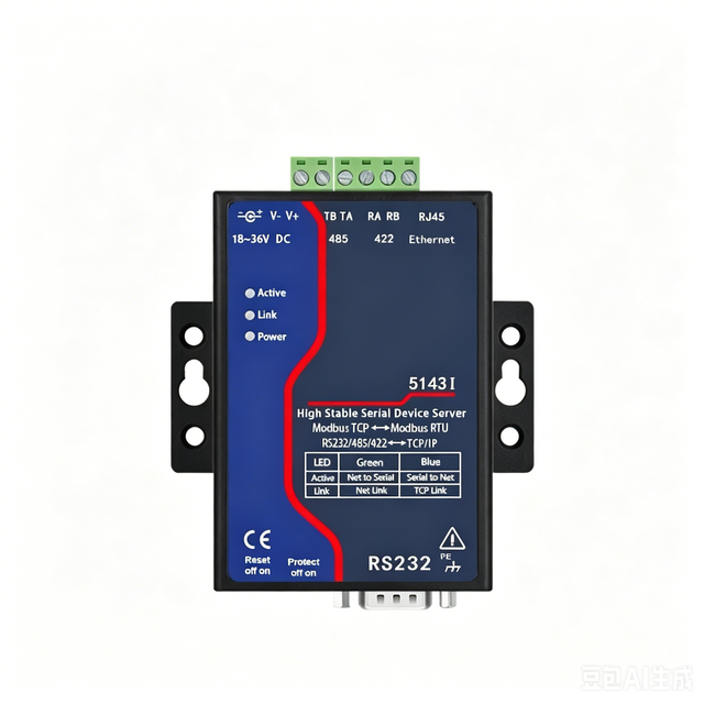 ZLAN5143I Fully Isolated RS232 RS485 RS422 to Ethernet Serial Server Modbus TCP RTU Industrial Wall Mount Gateway in Stock