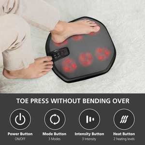 Masajeador Shiatsu para Pies y Espalda con Función de Amasamiento, Calor y Control de Tiempo, Material ABS, Funda Lavable, Eléctrico - Product Image 2