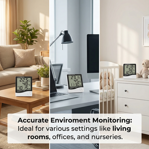 Termômetro Digital e Higrômetro com Sensor Externo/Interno Material Plástico Personalizável OEM - Product Image 4