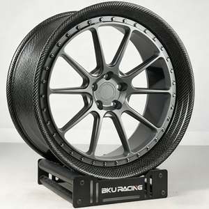 Cerchi in Fibra di Carbonio Forgiata Bku per Ferrari 488 458 SF90 296 812 F8 FF, 19 20 21 Pollici, Cerchi in Lega Leggera Personalizzati a 2 Pezzi - Product Image 4