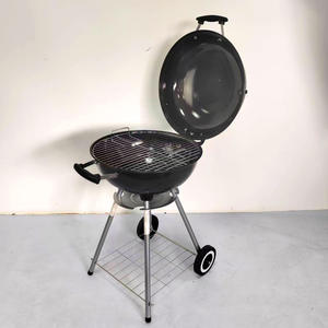 Charbon de bois de dégagement de grilles de <span class=keywords><strong>barbecue</strong></span> portatives avec des roues, gril de camping en acier de mise à niveau, grilles extérieures de charbon de bois - Product Image 3