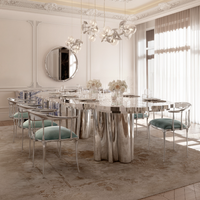 Chaises de salle à manger de luxe en laiton sur mesure, fauteuils pour manoirs et villas, chaises longues à dossier en velours, chaises d'art design
