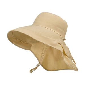 Women's UV Neck Protection Summer Sun Bucket <b>Hat</b> Foldable Waterproof Wide Brim Gardening Hiking Bucket <b>Hat</b> With Ponytail - Product Image 6