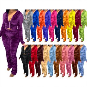 Completi Estivi da <span class=keywords><strong>Donna</strong></span> S-3XL 2024, <span class=keywords><strong>Tuta</strong></span> <span class=keywords><strong>in</strong></span> <span class=keywords><strong>Velluto</strong></span> con Zip Intera, Felpa con Cappuccio e Pantaloni Jogger Abbinati - Product Image 4