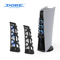 Ventilateur de refroidissement externe USB DOBE pour PS5 avec lumière bleue pour accessoires de jeu Playstation 5 - 3 ventilateurs à clipser