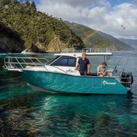 Kapal Pesiar Aluminium 23ft 7m Berbahan Aluminium Las Penuh dengan Motor Luar Papan 250-300HP untuk Patroli & Berlayar Sport