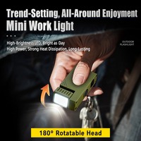 Senter Mini EDC Brightenlux dengan Klip Magnetik & Lampu Strobo RGB Isi Ulang Gantungan Kunci untuk Berkemah di Luar Ruangan Darurat Pabrik OEM