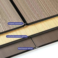 Feuilles de panneaux de salle de bain imperméables Panneau de charbon de bois en bambou Panneau mural en marbre plaqué bois