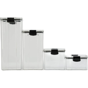 Airtight Stackable <b>Kitchen</b> <b>Storage</b> Container Organizer with Lid Spaghetti Spice Candy Cookie Biscuit Plastic <b>Jars</b> Canister - Product Image 2