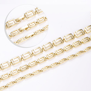 CM 14k Gold <strong>Jewelry</strong> Wholesale Hot Sale 14K Gold Plated Luster Bracelet Multi-size Maze Hollow <strong>Simple</strong> Pulseras <strong>Jewelry</strong> Bracelet - Product Image 1
