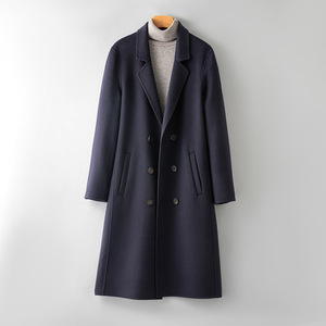 <span class=keywords><strong>Abrigo</strong></span> Largo de Invierno de Cachemira para Hombre, Chaqueta <span class=keywords><strong>Chesterfield</strong></span> Azul Marino Clásica y Moderna con Solapa Entallada, Prenda Exterior Elegante para Negocios - Product Image 1