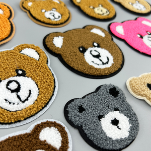 Vente en gros personnalisé Parches De Chenilla Para Planchar De Osos Serviette en chenille brodée au fer à repasser pour ours Patch pour vêtements Chapeau - Product Image 3
