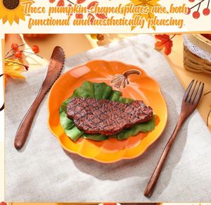 طبق يقطين سيراميك قابل للتخصيص صحن عيد الشكر للهالوين طبق يقطين سيراميك أدوات مائدة متعددة الوظائف ديكور طاولة - Product Image 5