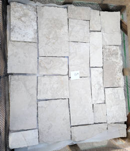 Revêtement de sol en <span class=keywords><strong>pierre</strong></span> calcaire blanc en bois revêtement mural de façade fou - Product Image 1