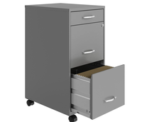 Armoire de classement mobile en acier moderne à 3 tiroirs, personnalisable, avec roulettes, réglable et verrouillable, pour usage en salle de sport