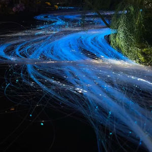 Source de lumière LED personnalisée à <span class=keywords><strong>fibre</strong></span> <span class=keywords><strong>optique</strong></span> pour décoration de mariage, lampe cascade fluide, télécommande, indice de protection IP33, CRI80, intensité variable, universelle - Product Image 5