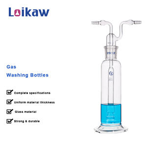 Botol cuci Gas Loikaw, Drecshel kaca dengan kepala gabungan, botol cuci Gas berpori kaca Boro tinggi dalam berbagai kapasitas - Product Image 6
