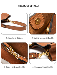 Rétro Grande Capacité Cuir de Fleur Pleine Femme Style de Vie Urbain Fourre-Tout Épaule Sac sous le Bras Fabricant OEM En Stock - Product Image 5