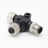 Connecteur de distribution multi-ports M12 5 broches NMEA 2000 IP67 avec contacts plaqués or 120 Ohm 60V 4A, bloc de jonction 3, 4 ou 6 ports