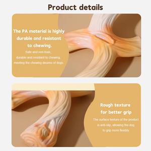 Umweltfreundliches Hundespielzeug aus Nylongewebe mit Rindenstruktur, langlebiger Kauspielzeug-Molarstab für die Zahnpflege von mittelgroßen und großen Hunden - Product Image 3