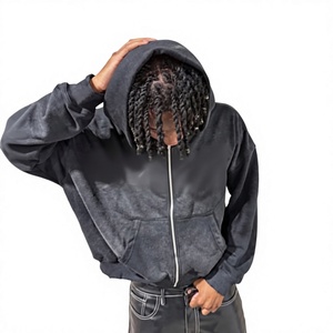 Sudadera extragrande con cuello redondo y manga larga para hombre, diseño estampado, para otoño, en negro y blanco, 100% algodón, personalizable. - Product Image 2