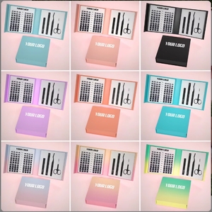Vente en gros de cils individuels faits à la main pour cils en grappe, logo personnalisé, faux cils en vison, pointe en épine, 12 rangées, mélange de volume méga, 10D-20D - Product Image 6
