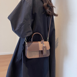 กระเป๋าสะพายข้างสำหรับผู้หญิงแบบประกบกันกระเป๋าถือสำหรับผู้หญิงกระเป๋าสะพายไหล่ย้อนยุคหนัง PU ทันสมัย - Product Image 6