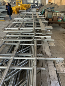 Rampe d'escalier industrielle en tuyau galvanisé avec articulation à rotule, main courante en métal, rampes à rotule - Product Image 2