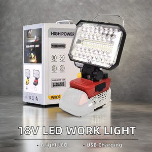 40W Portable <b>LED</b> <b>Workshop</b> Lamp USB Type-C & M18 Charging Rechargeable ABS Body for Portable Work <b>Light</b> - Product Image 3