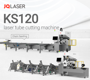 Machine de découpe au laser à fibre à grande vitesse <span class=keywords><strong>KS120</strong></span>, petite taille, pour tubes métalliques, découpeuse au laser pour tubes ronds et carrés - Product Image 1