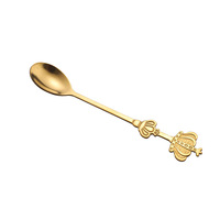 Cuillère à mélanger créative à dessert en acier inoxydable, cuillère à tasse, cuillère à café pour hôtel