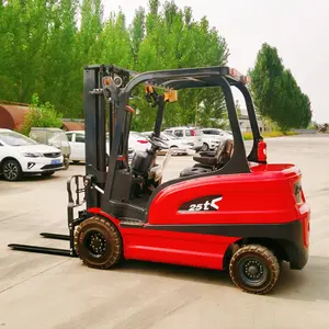 Grosir murah Forklift listrik baru 4 roda 2 Ton 2.5 Ton Forklift listrik Mini untuk penanganan Material