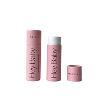 Tube de baume à lèvres en papier Kraft push up déodorant biodégradable de luxe 2 oz 5g pour cosmétiques contenant de bâton de protection solaire Spf50 organique