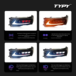 Pour Toyota Corolla 2014-2018, ensemble de phares 12V avec lentille laser modifiée, feux de jour LED et clignotants séquentiels - Product Image 4