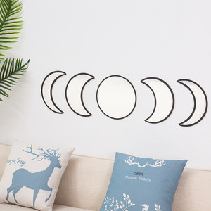 Scandinavo naturale decorazione 5 pezzi fase luna acrilico specchio Set adesivo <span class=keywords><strong>da</strong></span> parete per soggiorno <span class=keywords><strong>camera</strong></span> <span class=keywords><strong>da</strong></span> <span class=keywords><strong>letto</strong></span> - Product Image 3