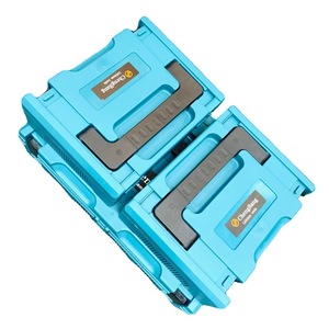 Stack-up Composable Toolbox for Power Tools Combined Laminated Tool Box <b>Hand</b> Tool Storage Box Set Blow <b>Mold</b> Case Plastic Blue - Product Image 4