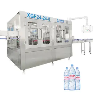 Máquina automática de llenado de agua mineral 3 en 1 equipo de embotellado de agua monobloque