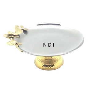 Modern Design <b>Cake</b> Stand Party Celebration Aluminium Metal Rounded Shape Single <b>Tier</b> For Birthday Decorative <b>Cake</b> Serving Stand - Product Image 1