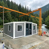 FLKT Prix d'usine Prêt à expédier Maison modulaire pliable préfabriquée extensible Villa de luxe en conteneur pour complexe hôtelier et camp de travail