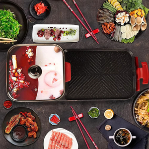 2026 Trending <b>Multifunctional</b> <b>Electric</b> <b>Grill</b> Pan Detachable Design Smokeless Barbecue Machine All In One Cooking Pot - Product Image 1