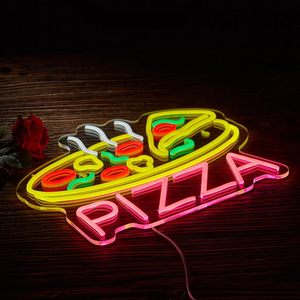 LED neon pizza shop indoor directional <b>sign</b> restaurant window ambient light luminous letter <b>sign</b> directional light LED <b>sign</b> - Product Image 6