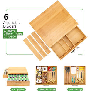 Cajón de Almacenamiento para Tazas de Café de Bambú, Nuevo, Fabricación Directa, Caja de Madera para Té de Hojas, para Cápsulas de Café <span class=keywords><strong>K</strong></span>-Cups - Product Image 6